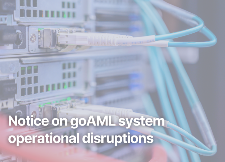 Notice on goAML system operational disruptions