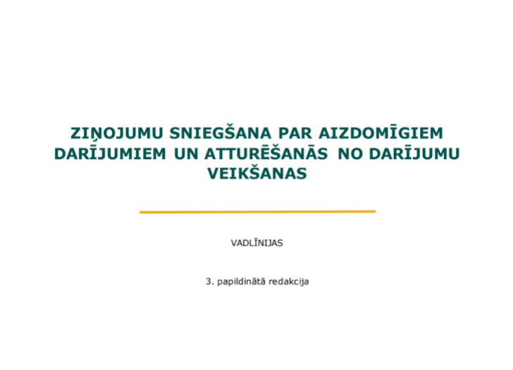 Publicēta jauna vadlīniju redakcija par ziņošanu Finanšu izlūkošanas dienestam