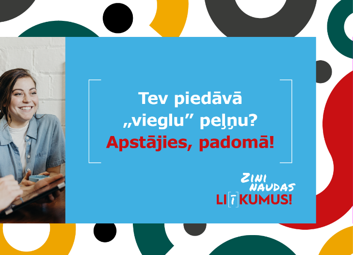 Kampaņā “Zini naudas li(ī)kumus” veicinās jauniešu izpratni par finanšu noziegumiem