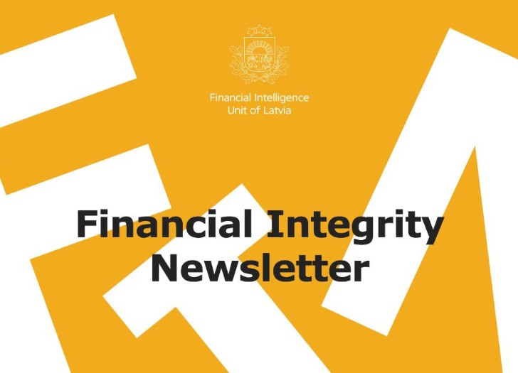Cover image of newsletter launched by the Financial Intelligence Unit of Latvia