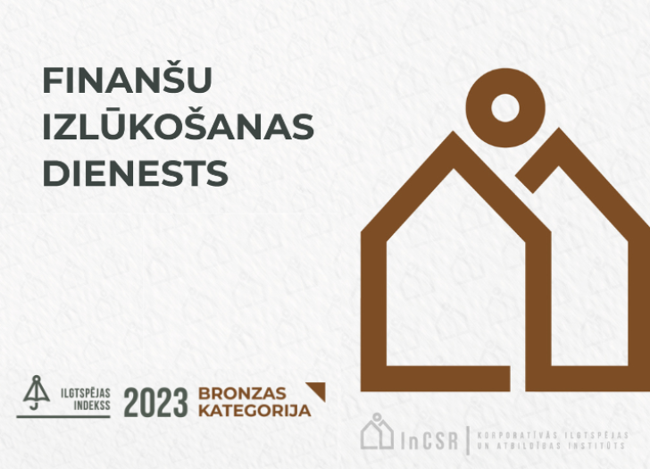 Finanšu izlūkošanas dienestam bronza Ilgtspējas indeksā 2023